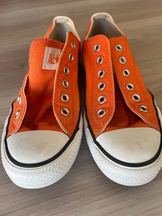 Converse Slip-On All Star Canvas Sneakers Unisex M-6 W-8 Orange Casual Athletic - Picture 6 of 10